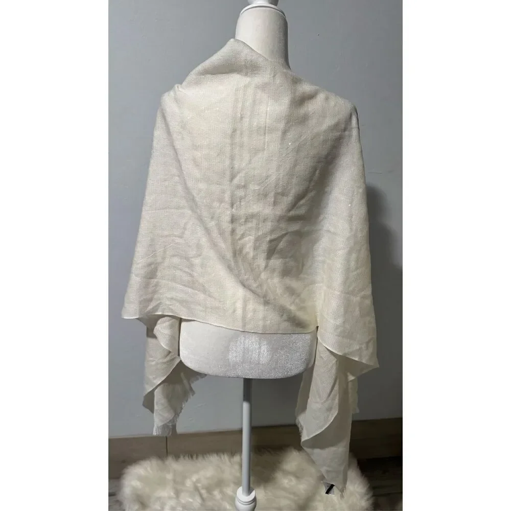 Talbots wrap scarf shimmer wool blend